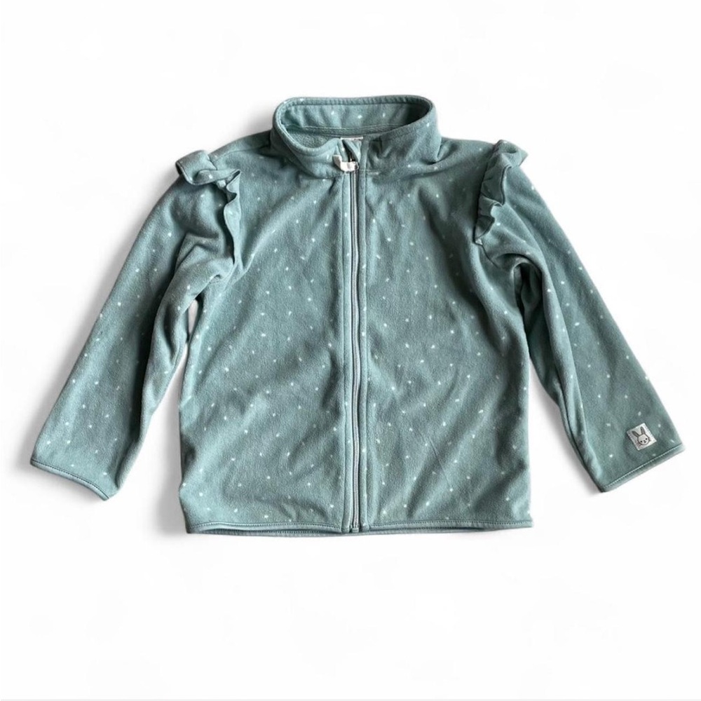 H&M Kids Light Blue Ruffle Zip-Up Hoodie